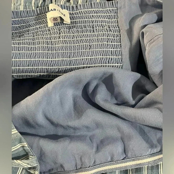 Sugar + Lips jumpsuit size XS spaghetti stripes, smocking EUC - Picture 12 of 12